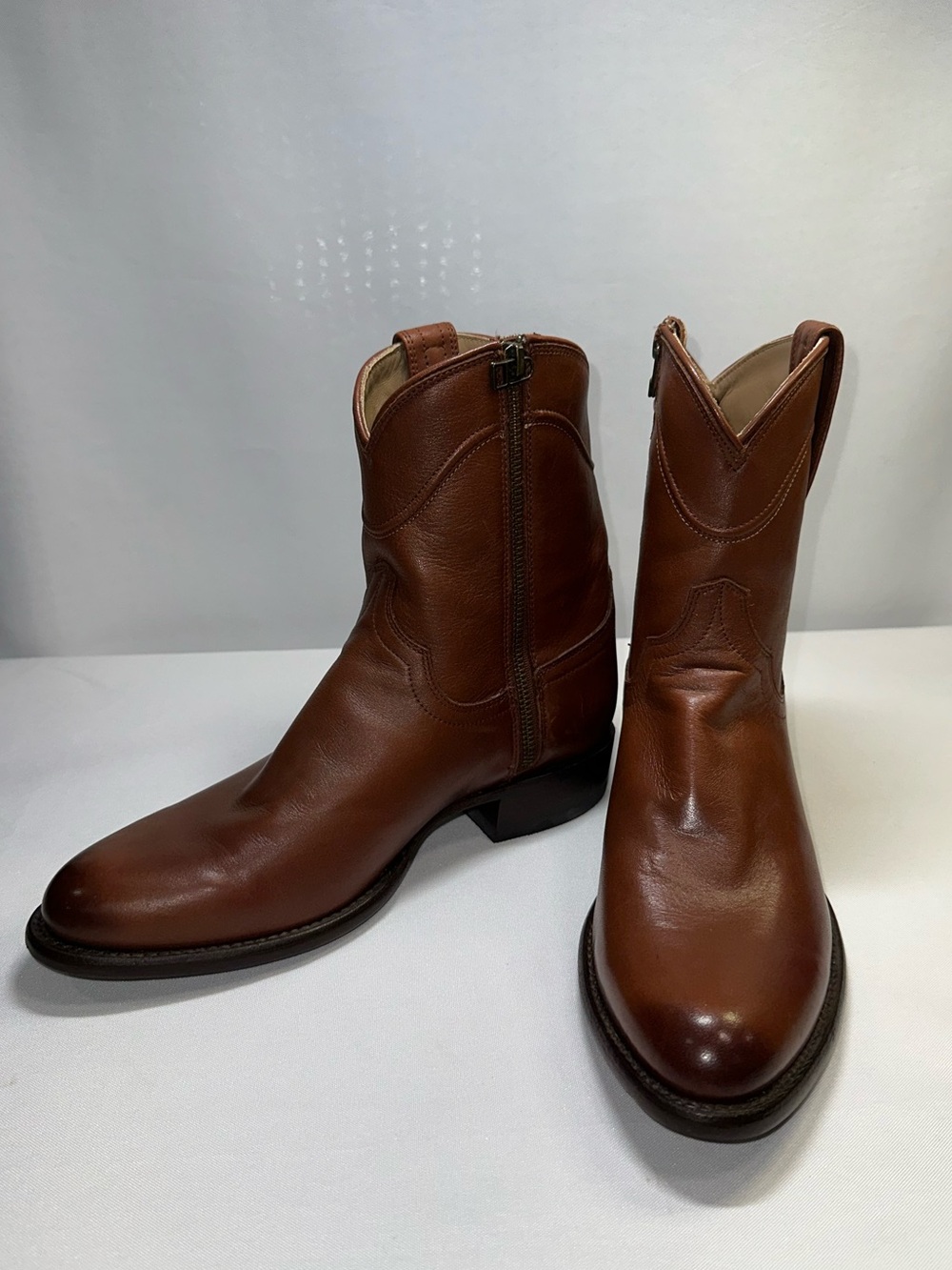 Tecovas The Dean Zipper Boots Size 8 D Western Cowboy Easy To Put On Slim Shaft